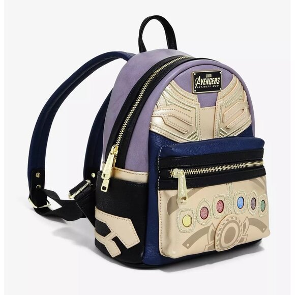 Loungefly x Marvel Avengers Thanos Infinity Gauntlet Mini Backpack - Picture 1 of 10